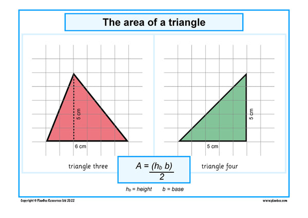 Area of triangles formula