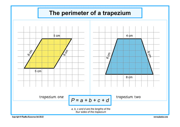 Formula for the perimeter of a trapezium