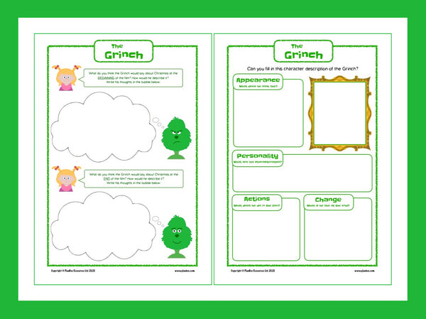 The grinch activity sheets