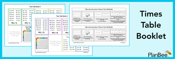 Free Times Table Booklet by PlanBee