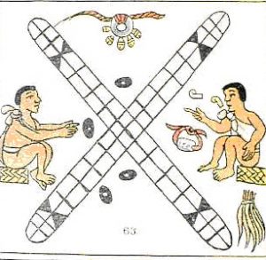 Aztecs playing patolli