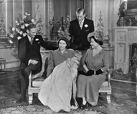 Prince Charles Christening Family Portrait