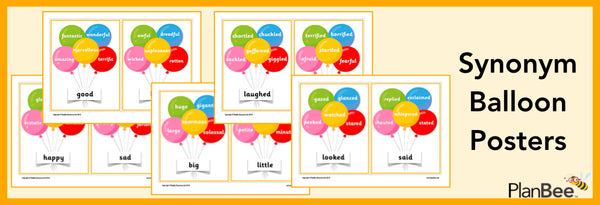 PlanBee Synonym Balloon Posters
