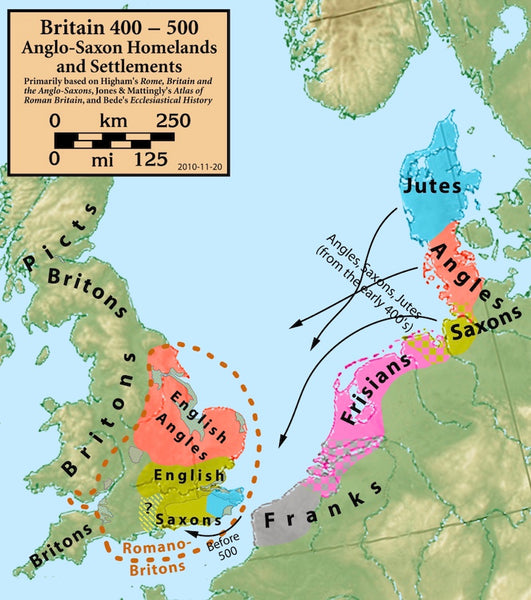 A map of Anglo-Saxon origins