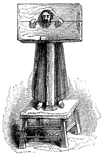 A man in the pillory