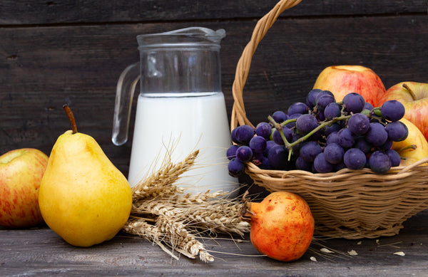 Milk and fruits for Shavuot