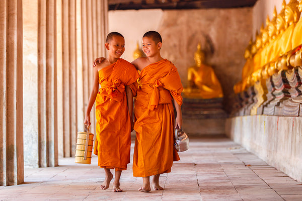 Two novice Buddhist monks