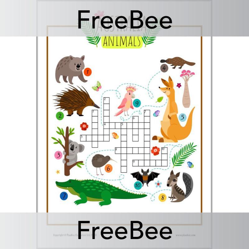 Australian Animals Crossword Puzzle