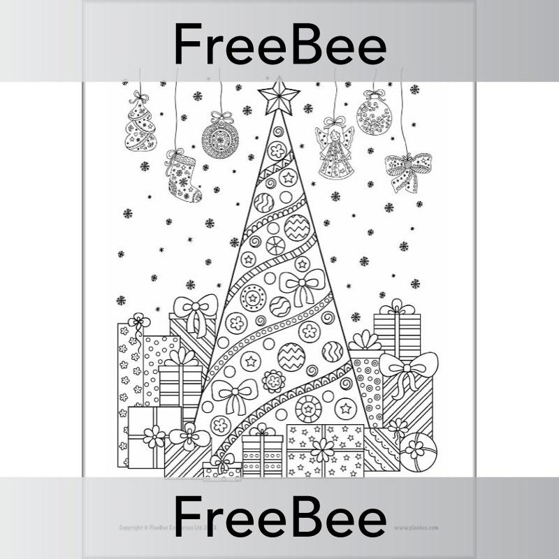 free christmas colouring pages  planbee