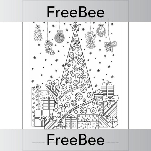 free christmas colouring pages  planbee