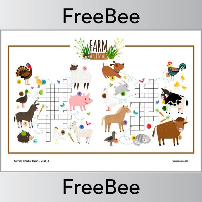 Farm Animals Crossword Puzzle