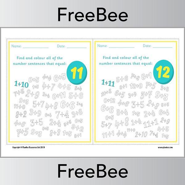 Find the Number Sentence Cards