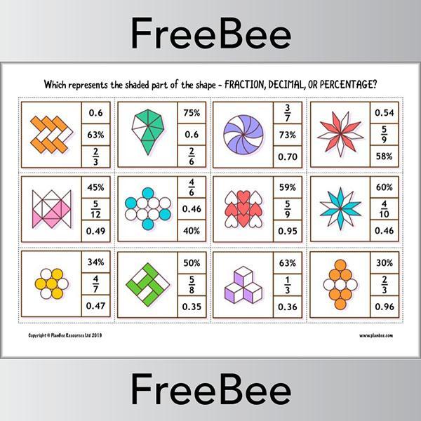 Fraction, Decimal or Percentage? Cards