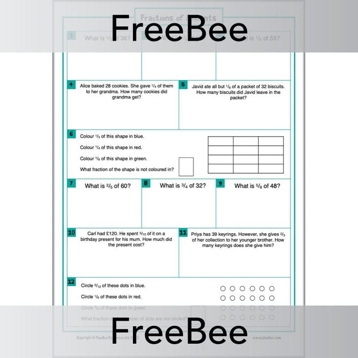 free-fractions-of-amounts-worksheet-by-planbee