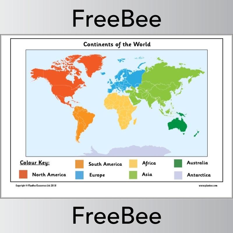 Continents of the World Map