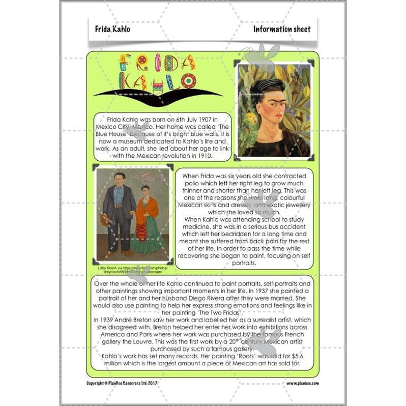 Frida Kahlo Facts Ks2