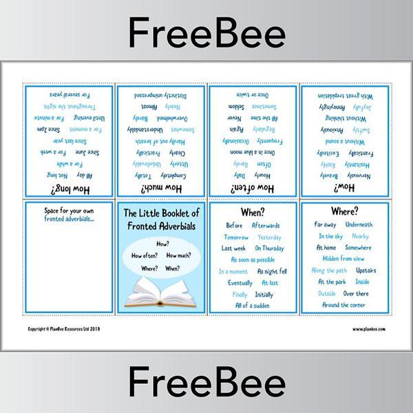 Fronted Adverbials Booklet