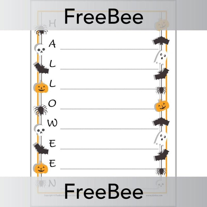 FREE Spooky Halloween Acrostic Poem Templates by PlanBee