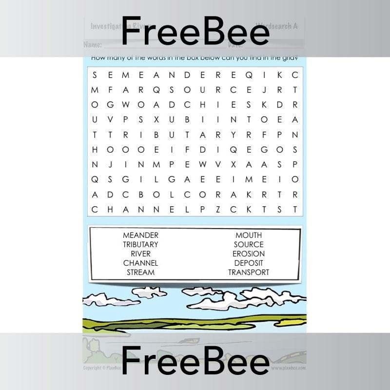 Investigating Rivers Word Search