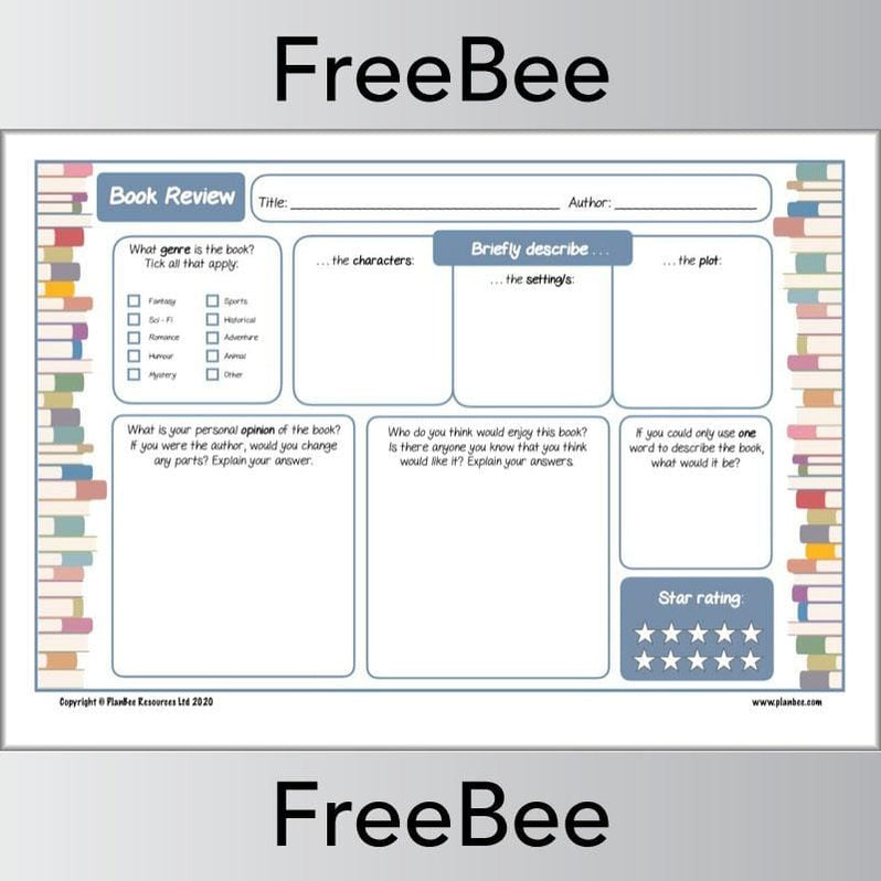 book review worksheet ks2