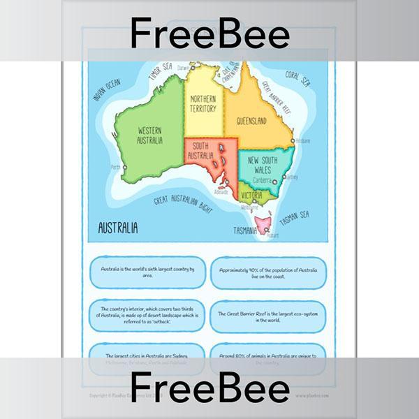 Map of Australia for Kids