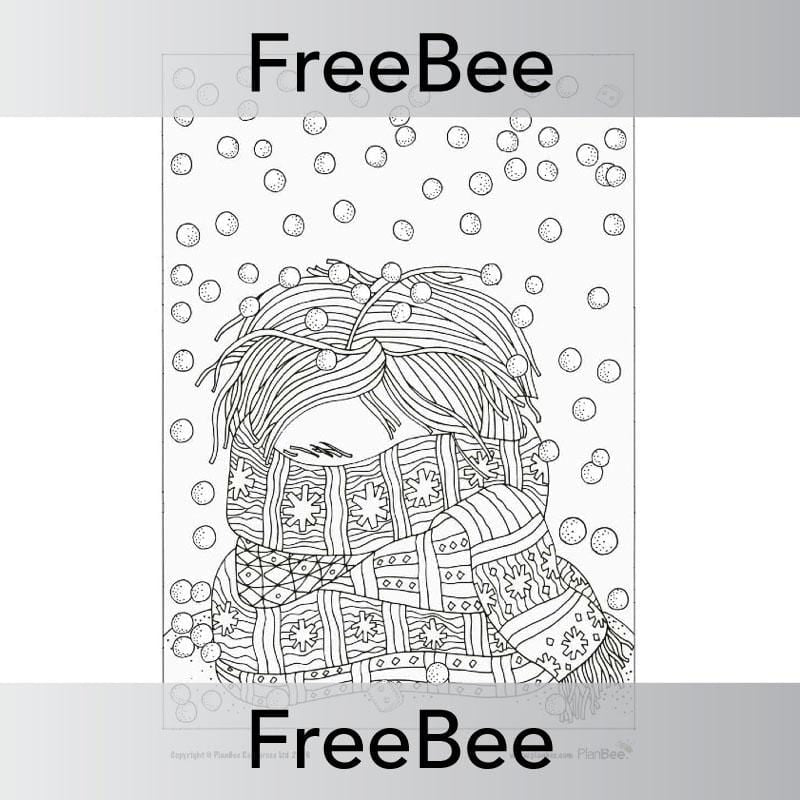 FREE Winter Mindfulness Colouring Sheets by PlanBee