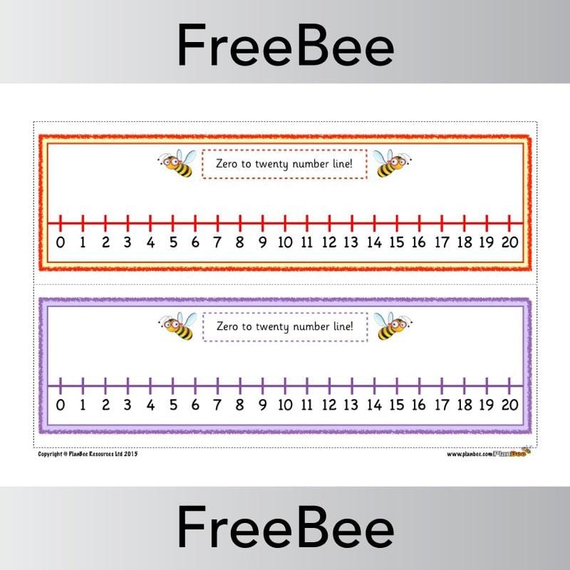 Number Lines 0 to 20