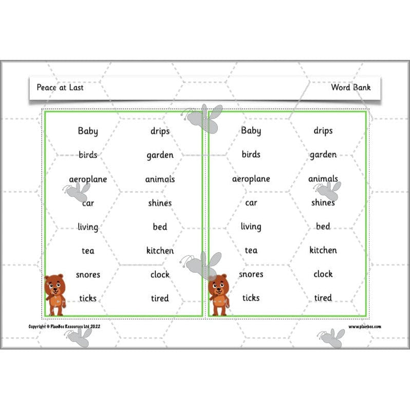 Peace at Last Activities KS1 Planning | Year 1 English lessons — PlanBee