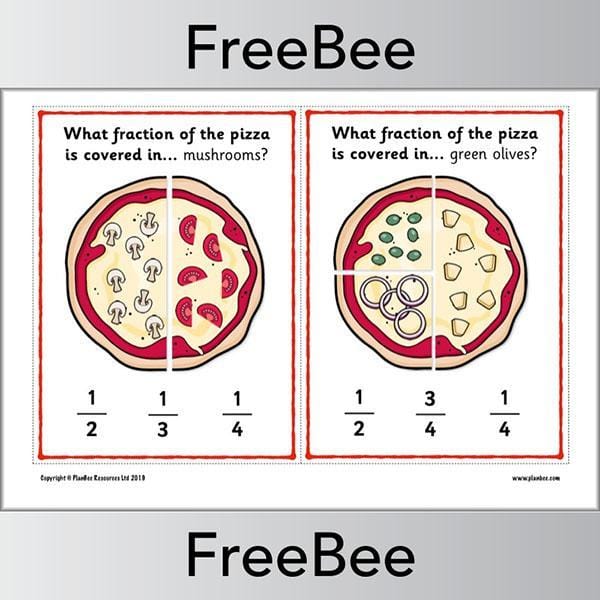 Pizza Fractions Cards KS1