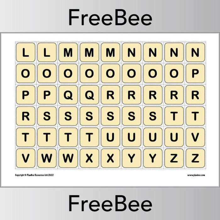 FREE Printable Letter Tiles PlanBee