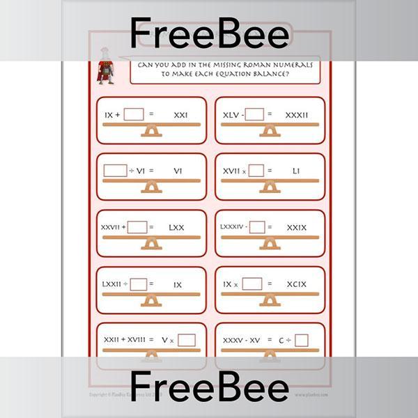 Roman Numerals Worksheet Ks2 Free Maths Activity Planbee