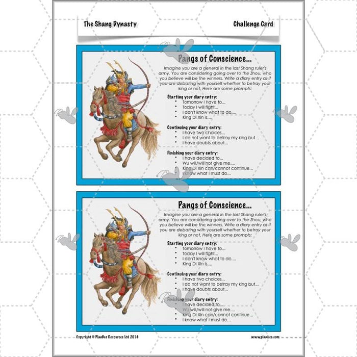 Shang Dynasty KS2 Planning Pack for Year 5 & 6 | History Lesson Plans