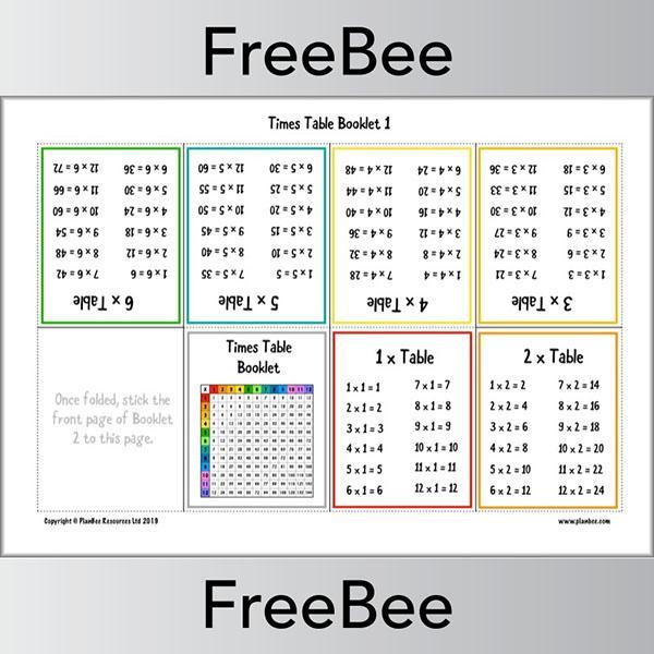 Times Table Booklet