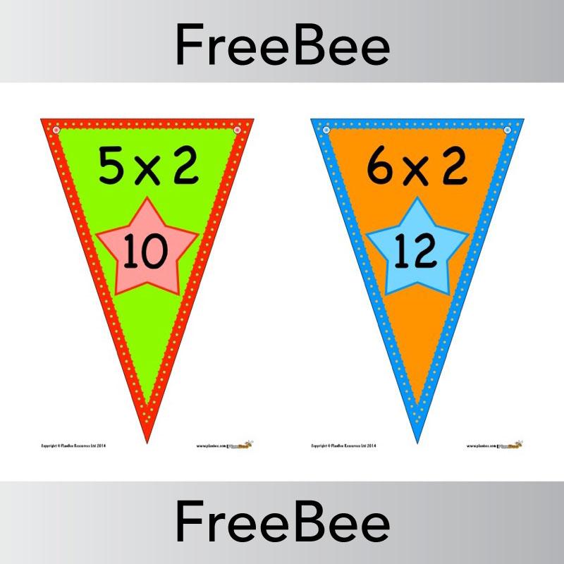 Times Table Bunting x2