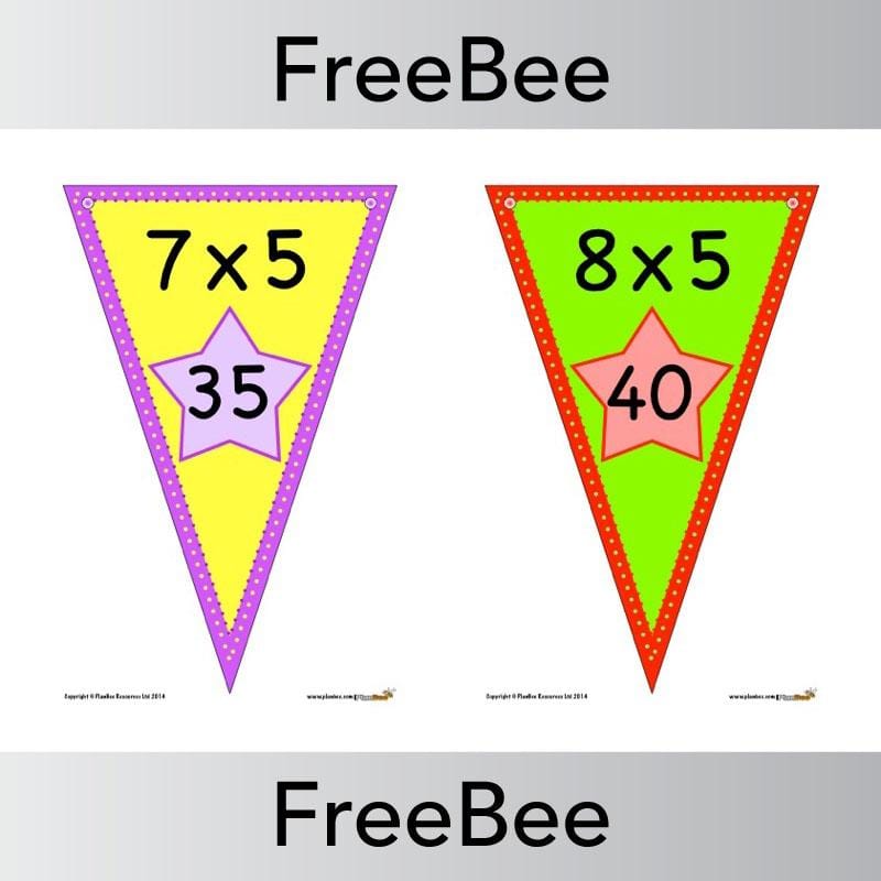 Times Table Bunting x5