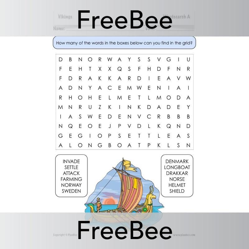 Vikings Word Search