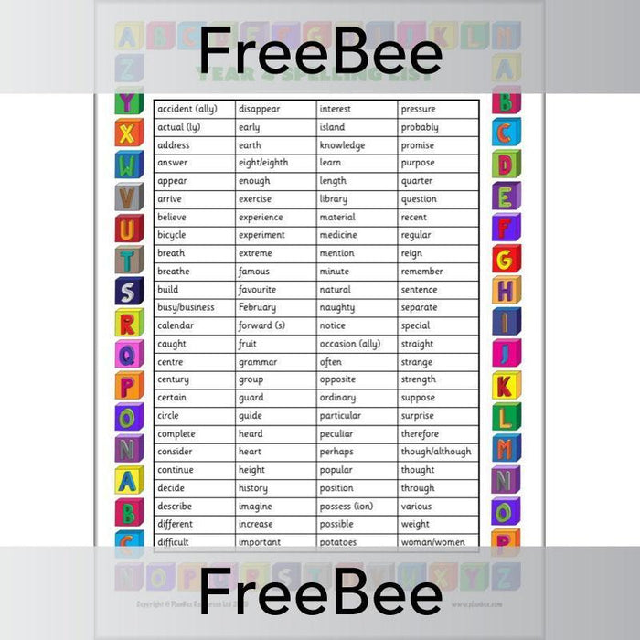 word-list-for-key-stage-2-spelling-bee-spelling-lists-spelling-bee