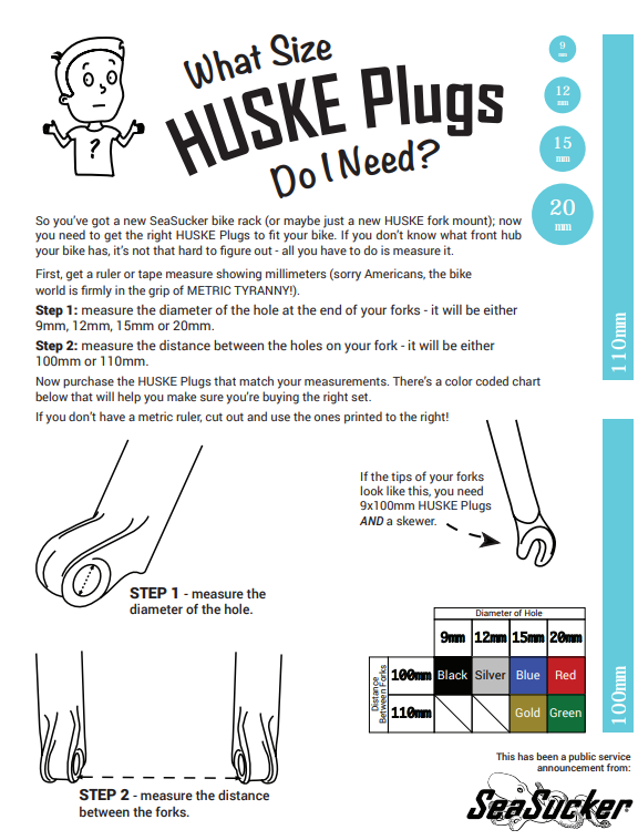 Seasucker Huske size guide