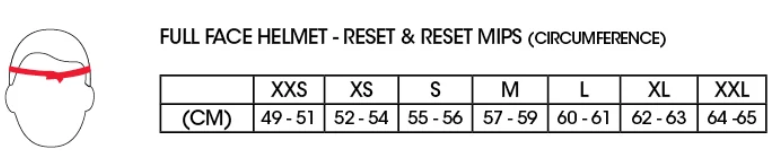 661 Full Face Size Guide