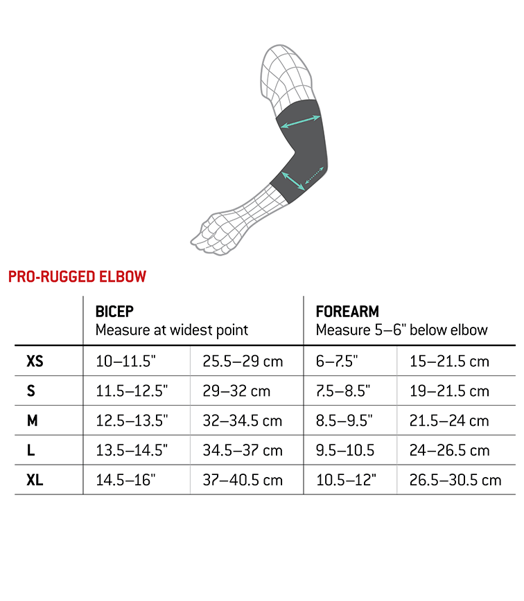 G-Form Pro Rugged Size Guide