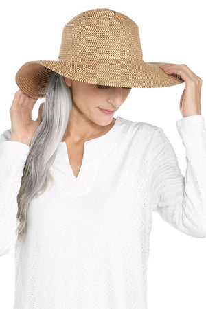 Coolibar Women's Aubrey Wide Brim Beach Hat UPF 50+