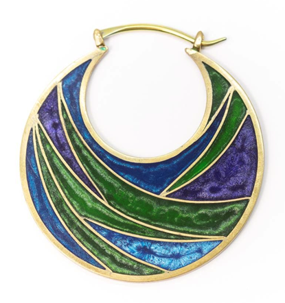 Quetzalli | Translucent Enamel Hoop Hangers