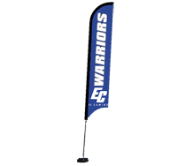 Custom banner flags for sports tournaments