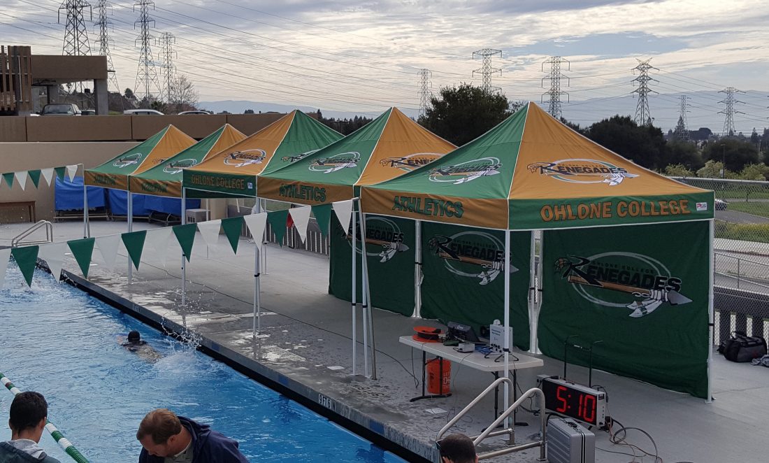 Custom canopies for swim meets