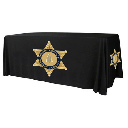 Custom 8ft Tablecloth (3-Sided Print)