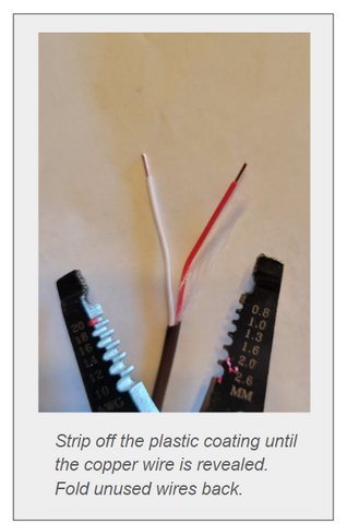 strip the ends of the thermostat wires