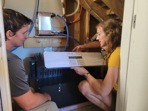 Steph and Randy agree that their 8 year old son could have installed the HUG Hydronics in-floor heating unit