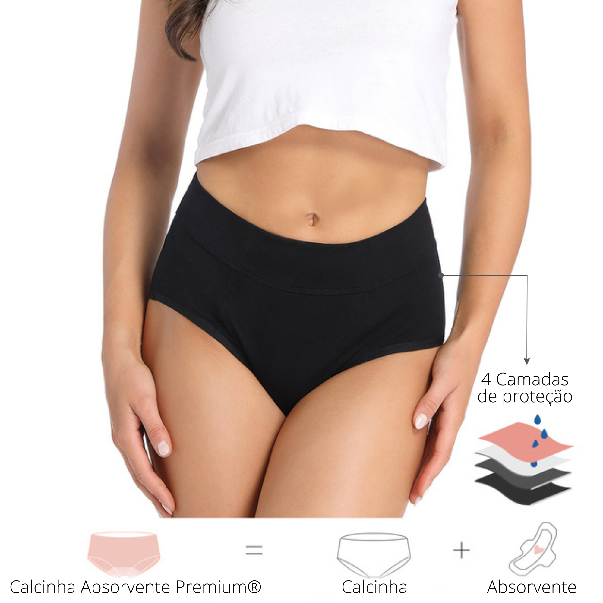 A Calcinha Absorvente Premium® é a solução para quem procura proteção, conforto e praticidade durante o período menstrual. Com 4 camadas de proteção, ela previne vazamentos e é fácil de limpar