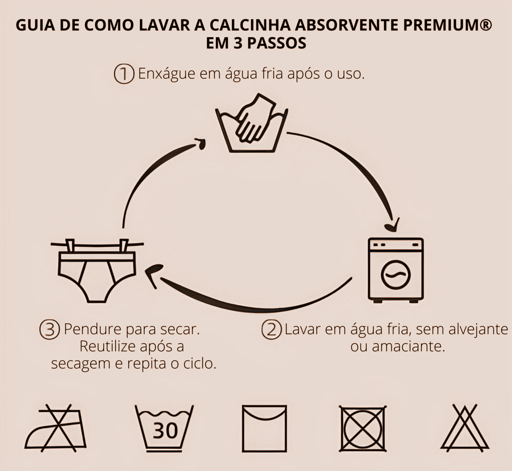 A Calcinha Absorvente Premium® é a solução para quem procura proteção, conforto e praticidade durante o período menstrual. Com 4 camadas de proteção, ela previne vazamentos e é fácil de limpar