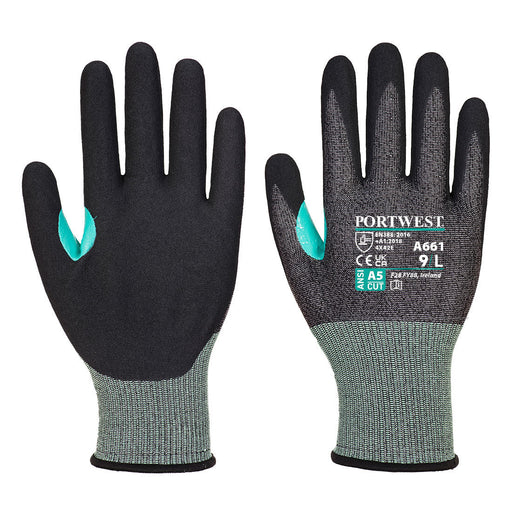 Portwest A665 Nitrile Foam Coated Glove, Cut Level A6, 1/pr
